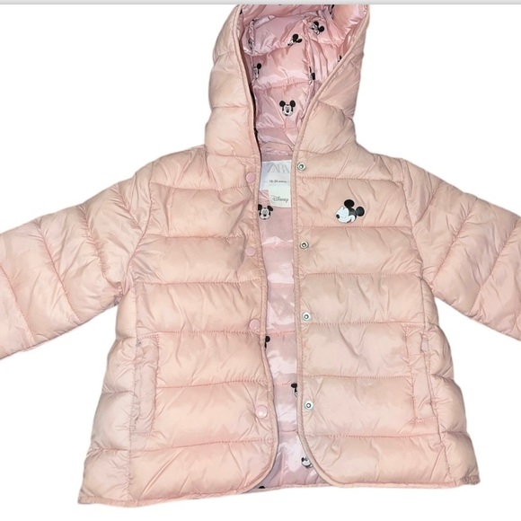 Zara Other - Zara Minnie Mouse Puffer Jacket Size 18-24 months